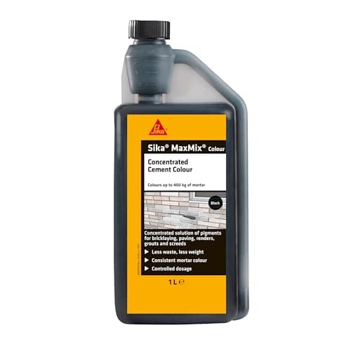 Image of Sika MaxMix Cement Colour – Concentrated Colourant For Mortars, Rendering, Concrete And Pointing – Easy To Use – Economical – Black – 1 Litre