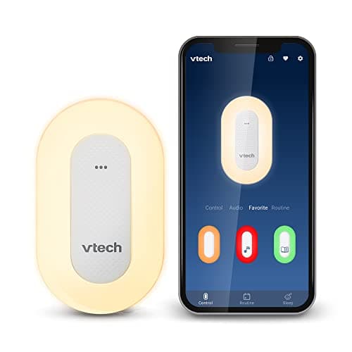Image of VTech BC8113 Baby Sleep Soother,Noise Machine with 40 Stories/Songs/Sounds,Record Your own Voice.Bluetooth Speaker.Baby Sleep Aid with Multi-Colour Night Light,No Batteries&No Cords Required