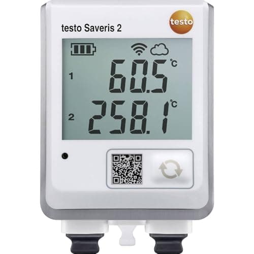 Image of testo Saveris 2-T3 WiFi Data Logger with Display and 2 Connections for TC Temperature Probes