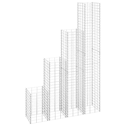 Image of vidaXL Gabion Raised Beds 4 pcs 30x30x50/100/150/200 cm Iron