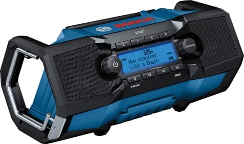 Image of Bosch Professional 18V System Radio GPB 18V-2 SC (incl. Aux. Cable, 1x 3 V lithium button cell battery 1x DC-in power adapter)
