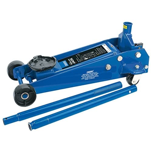 Image of Draper 53089 Heavy Duty Trolley Jack, 3 Tonne, 720mm x 345mm x 185mm, Blue