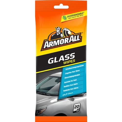 Image of Armor All Glass Cleaning Wipes – Pack of 20 – Streak-Free Shine for Car Windows & Windscreens