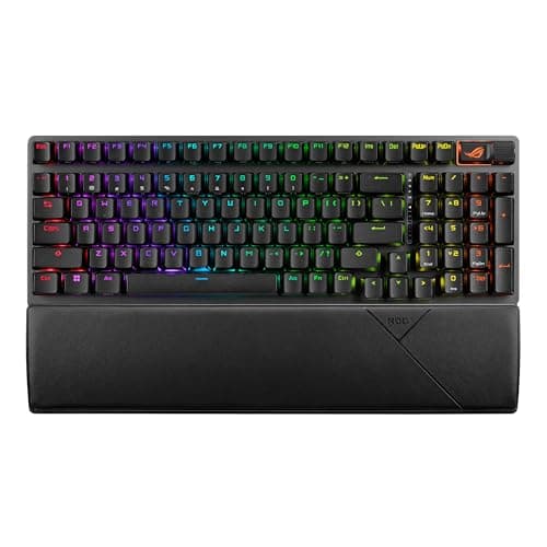 Image of ASUS ROG Strix Scope II 96 Wireless Mechanical Gaming Keyboard – 96% Full-Size, Tri-Mode Connection, Bluetooth Compatible, Hot Swappable Pre-lubed ROG NX Snow Linear Switches, PBT Keycaps, RGB, PC