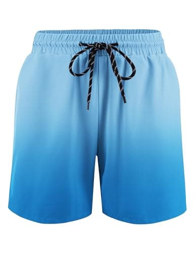Image of Arshiner Boys’ Swimming Shorts with Built-in Lining and Secure Fit Soft Lightweight Fabric Designed for Comfortable Swimming and Active Play Ages 10-11 Blue