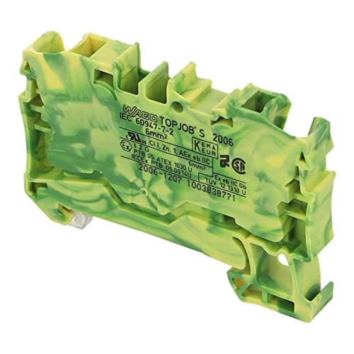 Image of TERMINAL BLOCK, DIN RAIL, 2POS, 12AWG - 2006-1207 - WAGO