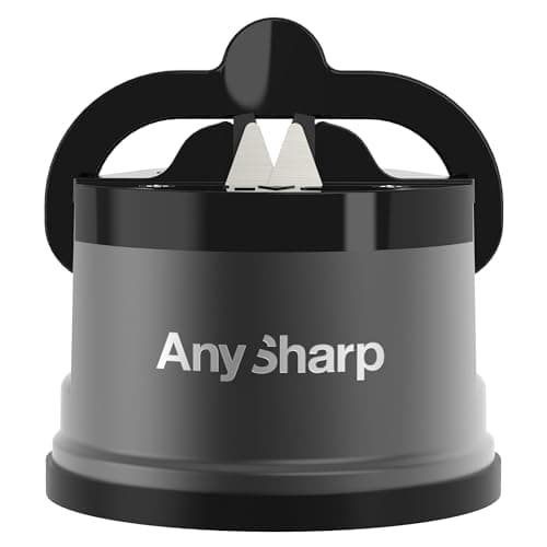 Image of AnySharp Pro Metal World's Best Knife Sharpener with Suction, Gunmetal