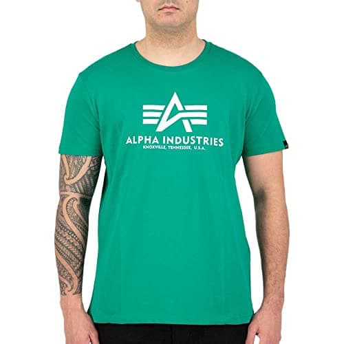 Image of Alpha Industries Basic T-Shirt for Men Jungle Green