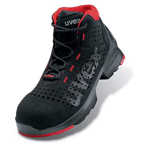 Image of Uvex 1 Work Boots - Safety Shoes S1 - Width 10 - Size 5 Black Red