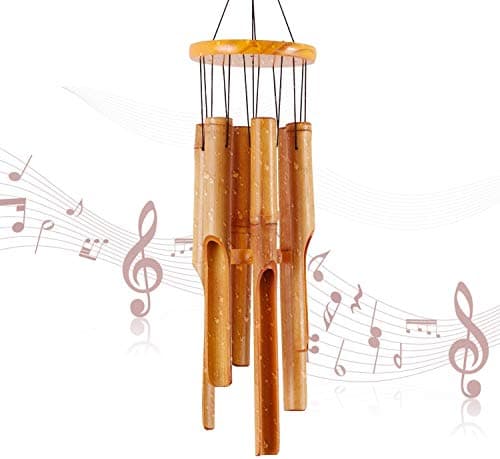 Image of RDUTUOK Bamboo Wind Chimes Memorial Wood Wind Chime - Large Indoor Outdoor Wooden - 32inch Wind Chimes for Garden, Yard,Patio and Home Décor