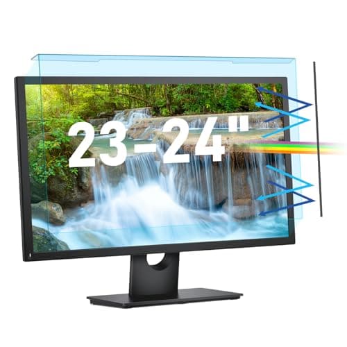 Image of LAMA 23-24" Universal Hanging Type Anti Blue Light Computer Screen Protector Filter - Anti UV Screen Protector for Desktop PC Monitor -Removable - Eye Protection, Reduce Eye Strain(WxH: 21.3"x13.4")