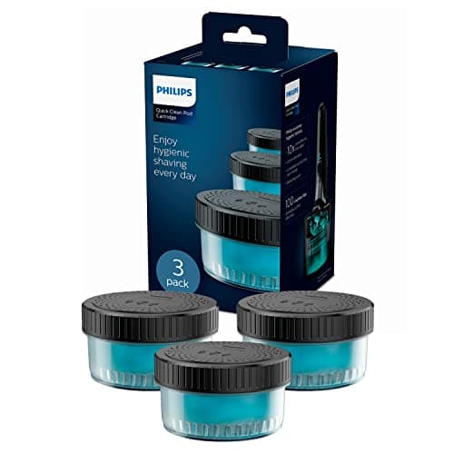 Image of Philips UK Kitchen and Home Quick Clean Pod Replacement Cartridge for Electric Shaver, 3-pack, Up to 9 mos hygienic shaving, Quick Clean Pod compatible, CC13/50, 669 g, 3-Count