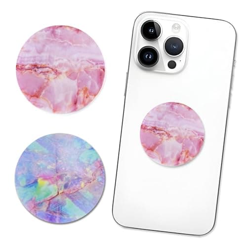 Image of PHIOMUUE 2PCS Phone Finger Holder Grip,Phone Grips with Foldable stand,Stylish Accessories for Smartphones and Tablets,Ins Style