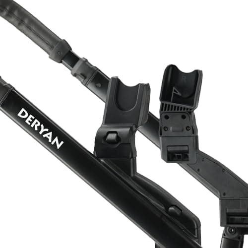 Image of Deryan Universal Car Seat Adapter for Evy V2 Pushchair, Black - Compatible with Maxi-Cosi, Cybex, Nuna, Kiddy, Joie, Kinderkraft