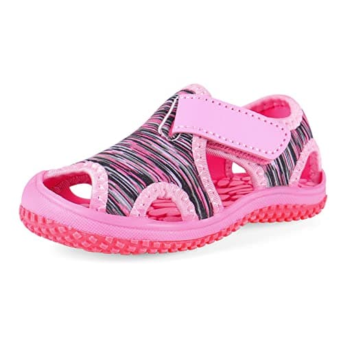 Image of Cheerful Mario Kids Boys Girls Sport Sandals Toddlers Beach Shoes Water Shoes Breathable Anti slip Pink 10 UK Child