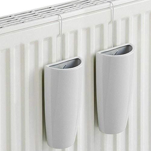 Image of White Ceramic Hanging Radiator Humidifiers - Pack of 2