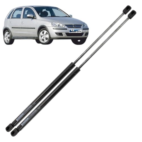 Image of BIAREN 2x Rear Tailgate Boot Gas Struts For Vauxhall Opel Corsa C MK2 Hatchback 2000-2006 Lift Support System 350 (N) 475 MM 9114311 132670