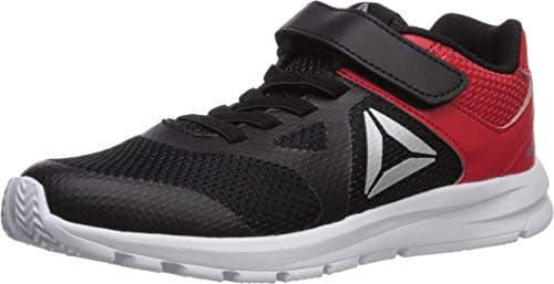 Image of Reebok Baby-Boy's Rush Runner Alternate Closure Running Shoe, Black/Red/Silver, 1.5 Infant