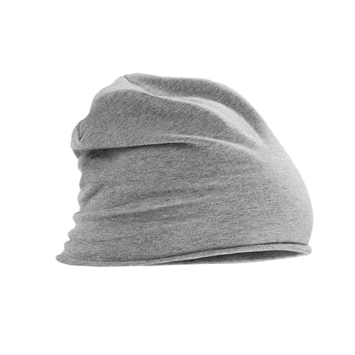 Image of Beechfield Unisex Jersey Beanie - Classic Soft Hat Heather Grey