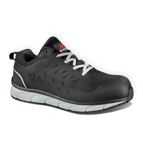 Image of Rock Fall Fly Lightweight Safety Steel Toe Cap Safety Trainer Unisex, Water Repellent Safety Boots, SRC Slip Rated Work, Lightweight and Breathable UK 10