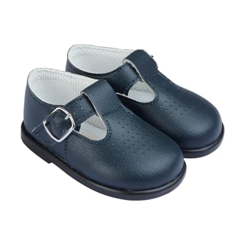 Image of EARLY DAYS Baypods, Toddler Shoes with Hard Sole, Baby Boys & Girls First Walking Shoes with Anti-Slip Sole, First Walkers, Navy, 6 UK Child