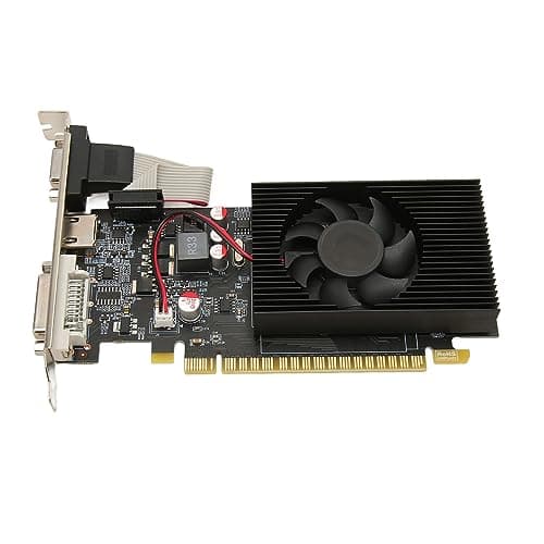 Image of Desktop Graphics Card, 4GB DDR3 128bit 700/1400MHz PCI Express X16 3.0 Gaming Graphics Card, Video Card with Single Cooling Fan, Support DirectX 11, DVI HDMI VGA Output
