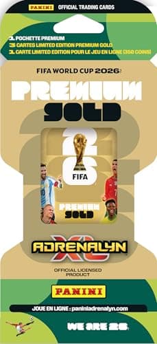 Image of FIFA World Cup 2026 Trading Cards Game Blister Premium Gold (1 Premium Pouch + 4 Exclusive Limited Edition Cards)