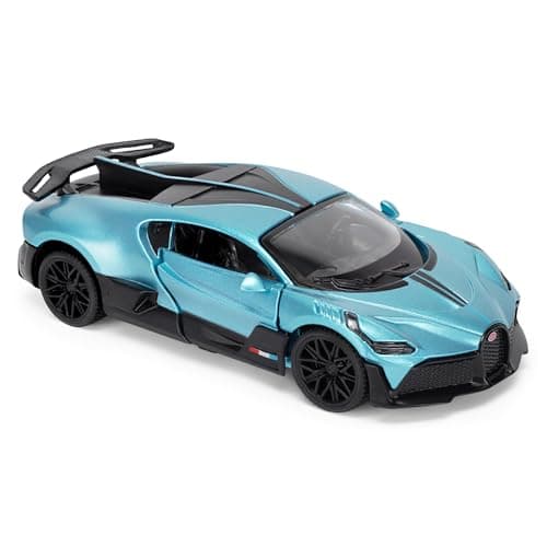 Image of Bugatti Divo 1:43 Scale Die-Cast Model Car - French Racing Blue | Detailed Collectors Edition Diecast | Official Licensed Product