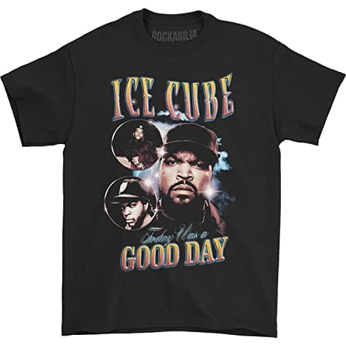 Image of Ice Cube Men's Good Day Photo Collage T-Shirt Black, Black, 3X