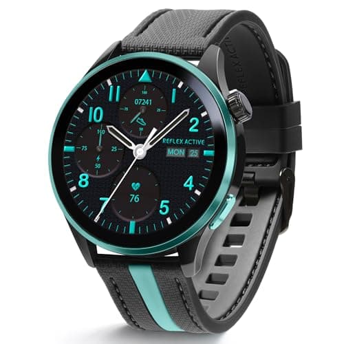 Image of Reflex Active Series 54 AMOLED GPS Black and Green Smart Calling Watch