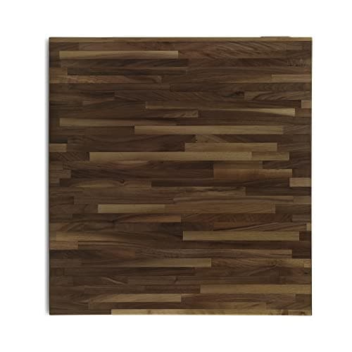 Image of CONSDAN Butcher Block Counter Top, Walnut Solid Hardwood Countertop, Wood Slabs for Kitchen, Reversible, Both Side Polished, Prefinished with Food-safe Oil, 1.5" Thickness, 12"L x 25"W