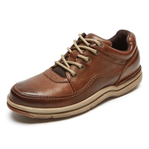 Image of Rockport Men's World Tour Classic Oxford, Brown Leather, 8 UK