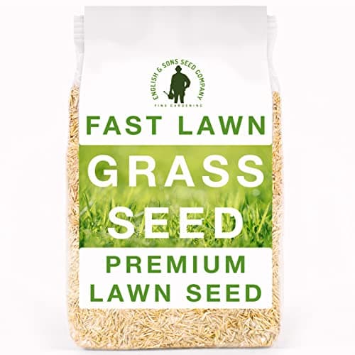 Image of Fast Lawn Grass Seed, 1kg (up to 60sqm) Premium Quality Fast Growing Grass Seeds. Tailored for UK Climate. Hardwearing Lawn Seed Perfect for New Lawns, Overseeding & Patch Repair. DEFRA Approved