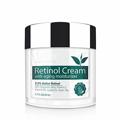 Image of Retinol Cream for Face with 2.5% Retinol & Hyaluronic Acid, Natural Anti Aging & Wrinkle Day & Night Face Cream for Women and Men, Brighten Hydrate and Plump Skin, for All Skin Types (50ML)