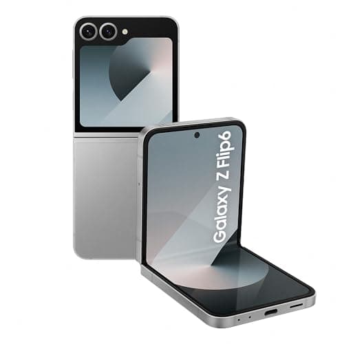 Image of Samsung Galaxy Z Flip6 AI Smartphone, Unlocked Android Smartphone, 512GB Storage, 50MP Camera, Silver Shadow, 3 Year Manufacturer Extended Warranty (UK Version) (Renewed)