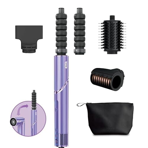 Image of Shark FlexStyle Hair Dryer & 4-in-1 Multistyler | Curl, Straighten, Volumise & Smooth | No Heat Damage | Auto-Wrap Curler | All Hair Types | Storage Bag - Limited Edition Orchid Sunrise
