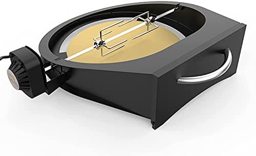 Image of onlyfire Multipurpose Rotisserie and Pizza Oven Kit for Kamado Joe Classic/Pit Boss 22 Ceramic Grills - Including Rotisserie Motor UK Plug, Spit Rod & Pizza Stone