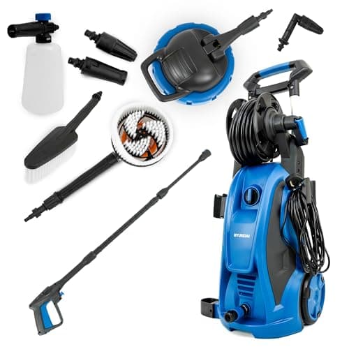 Image of Hyundai 150Bar / 2175psi Electric Pressure Washer, 7.5L/min, 2000W Powerful Motor with Hose & Snow Foam Lance Attachments