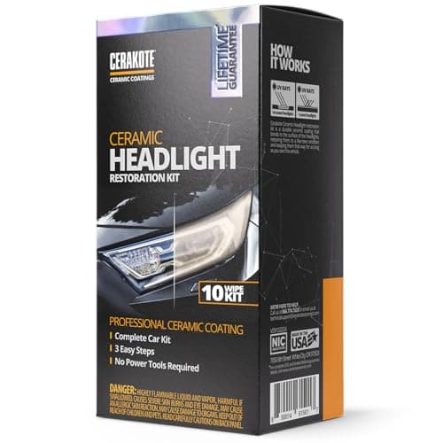 Image of CERAKOTE® Ceramic Headlight Restoration Kit – Guaranteed To Last As Long As You Own Your Vehicle – Brings Headlights back to Like New Condition - 3 Easy Steps - No Power Tools Required