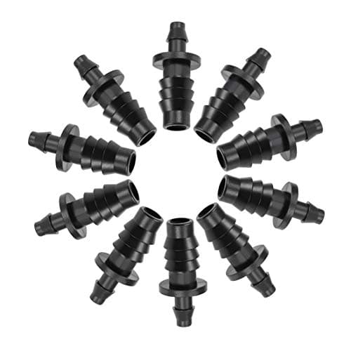 Image of sourcing map Barb Drip Pipe Connector 4mm and 8mm Inner Diameter Hose Fitting Straight for Garden Agricultural Irrigation System, Plastic 10pcs