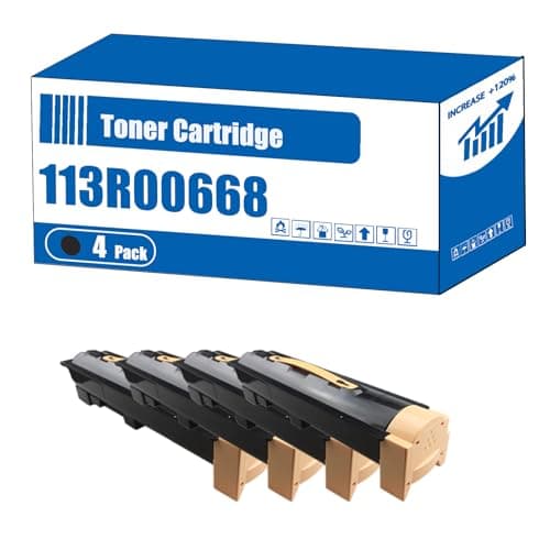 Image of Compatible for Xerox 113R00668 Toner Cartridge Phaser 5500 Phaser 5500B Phaser 5500N Phaser 5500DN Phaser 5500DT Phaser Printers (4 Pack Black)