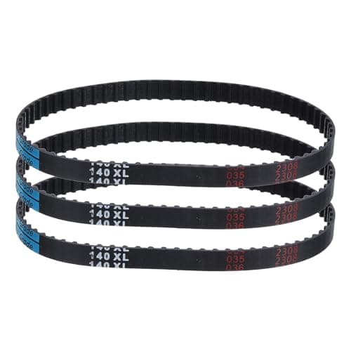Image of sourcing map 3 Pcs 140XL 037 Timing Belt 70 Teeth Rubber Geared Cogged Belt, 0.37" Width, 0.20" Pitch Synchronous Timing Belt