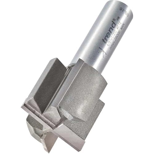 Image of Trend Professional Two Flute Router Cutter, 1/2 Inch Shank, 30mm Cut Diameter & 25mm Cut Length, Tungsten Carbide Tipped, 4/91X1/2TC
