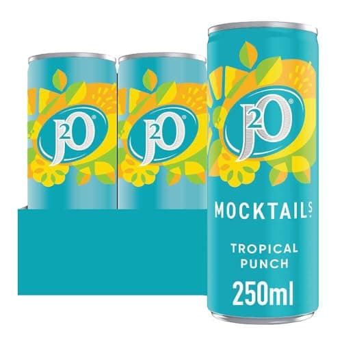Image of J2O Mocktail Tropical Punch Can 250ml (Pack of 12)