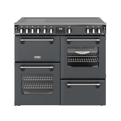 Image of Stoves Richmond Deluxe 100Ei 100cm wide Electric Range Cooker with Induction Hob - Anthracite - A Rated