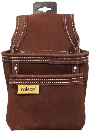 Image of Rolson 68150 Twin Pocket Leather Nail Pouch