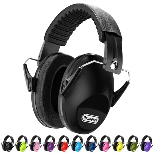 Image of Dr.meter Ear Defenders Children, Kids Ear Defenders SNR 27.4dB Noise Cancelling Headphones for Kids Autism Sensory, Adjustable Headband, Hearing Protection for Fireworks Monster Truck Concert Black