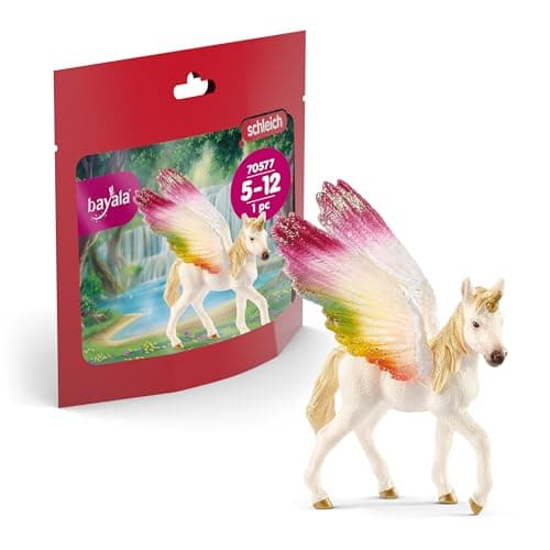 Image of SCHLEICH bayala - Winged Rainbow Unicorn Figurine - Magical Unicorn Toy for Girls and Boys - Kids 5+