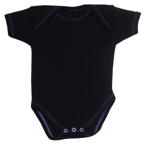 Image of BabyPrem 1 'One' Plain Coloured Baby Bodysuit/Vest Newborn -12 months BLACK 3-6