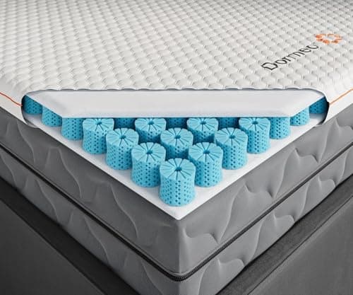 Image of Dormeo Premium Queen Breathable Mattress Topper with 3-Zone OctaspringⓇ Technology for Optimal Back Support, Anti-Slip Bottom, Topper Only - Mattress Not Included